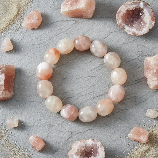 Flower Agate Tumble Bracelet | Growth and Emotional Healing | Best Quality | 100% Natural - GemKrishna