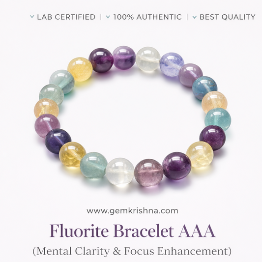 Fluorite Bracelet AAA (Mental Clarity & Focus Enhancement) premium GemKrishna product cover