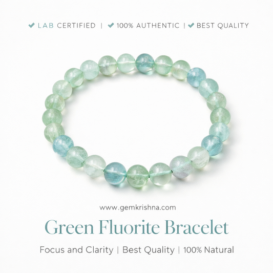 Green Fluorite Bracelet | Focus and Clarity | Best Quality | 100% Natural premium GemKrishna product cover