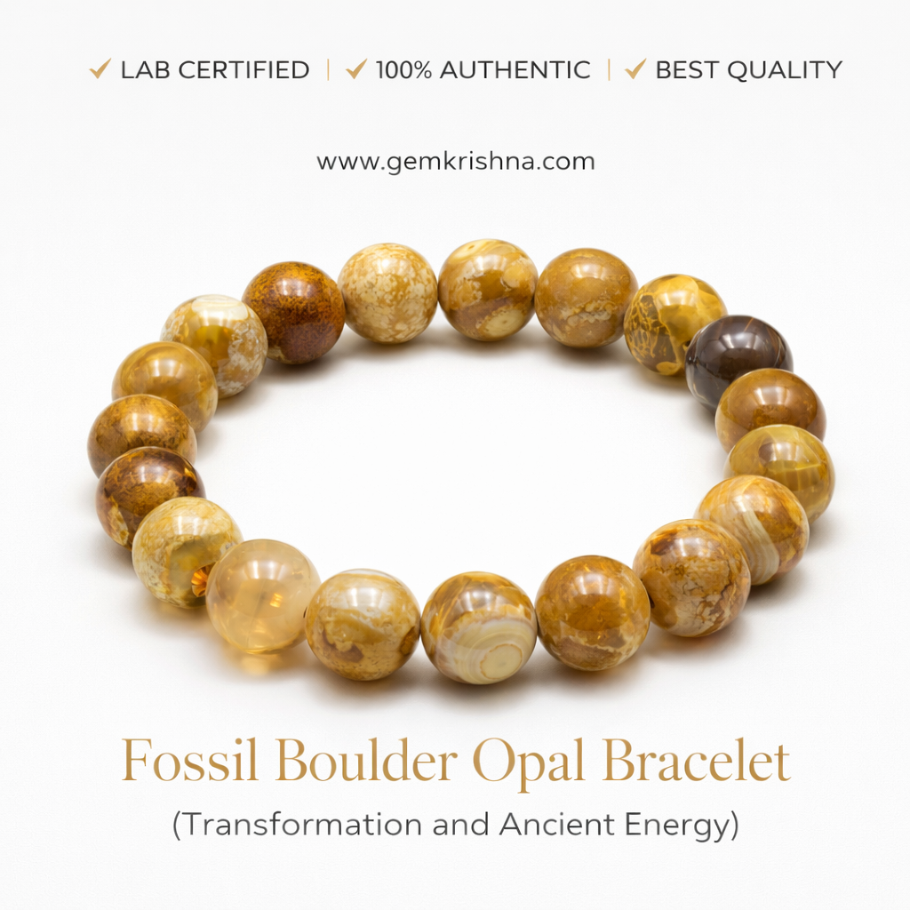 Fossil Boulder Opal Bracelet (Transformation and Ancient Energy) premium GemKrishna product cover