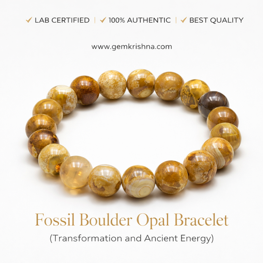 Fossil Boulder Opal Bracelet (Transformation and Ancient Energy) premium GemKrishna product cover