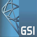 GSI Laboratory report cover design with geometric blue structure and GSI logo