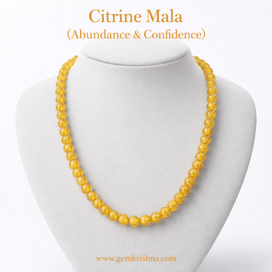 Citrine Faceted 2-Line Mala (Abundance & Confidence) (Heat Treated) premium GemKrishna product cover