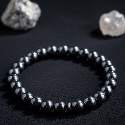 Hematite Bracelet 8mm Beads | Focus and Stability | Best Quality | 100% Natural - GemKrishna