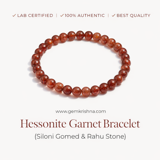 Hessonite Garnet Bracelet (Siloni Gomed & Rahu Stone) premium GemKrishna product cover
