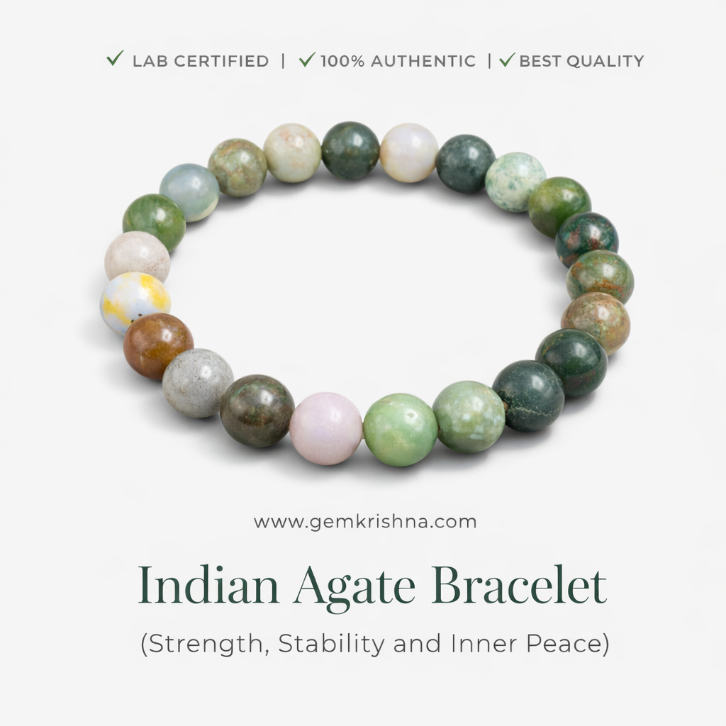 Indian Agate Bracelet (Strength, Stability and Inner Peace) premium GemKrishna product cover