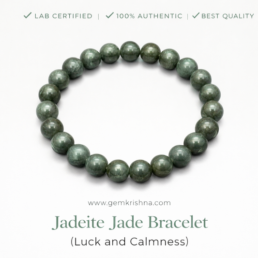 Jadeite Jade Bracelet (Luck and Calmness) premium GemKrishna product cover