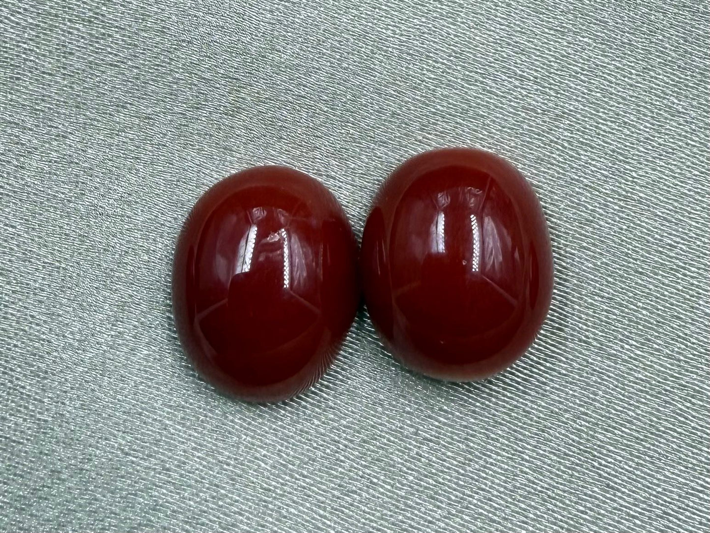 Natural Japanese Red Coral (Moonga)  Round Shape Pair  4.35 Carat