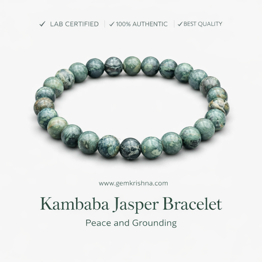 Kambaba Jasper Bracelet (Peace and Grounding) premium GemKrishna product cover