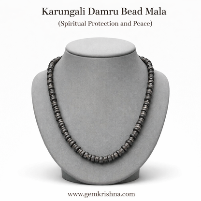 Karungali Damru Bead Jaap Mala (Spiritual Protection and Peace) premium GemKrishna product cover