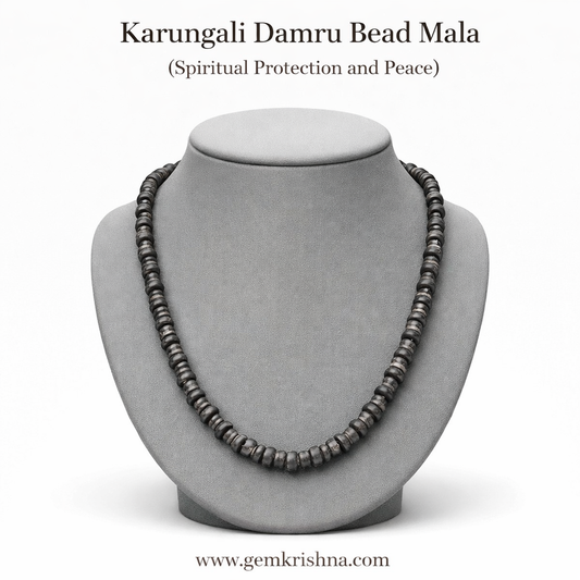Karungali Damru Bead Jaap Mala (Spiritual Protection and Peace) premium GemKrishna product cover