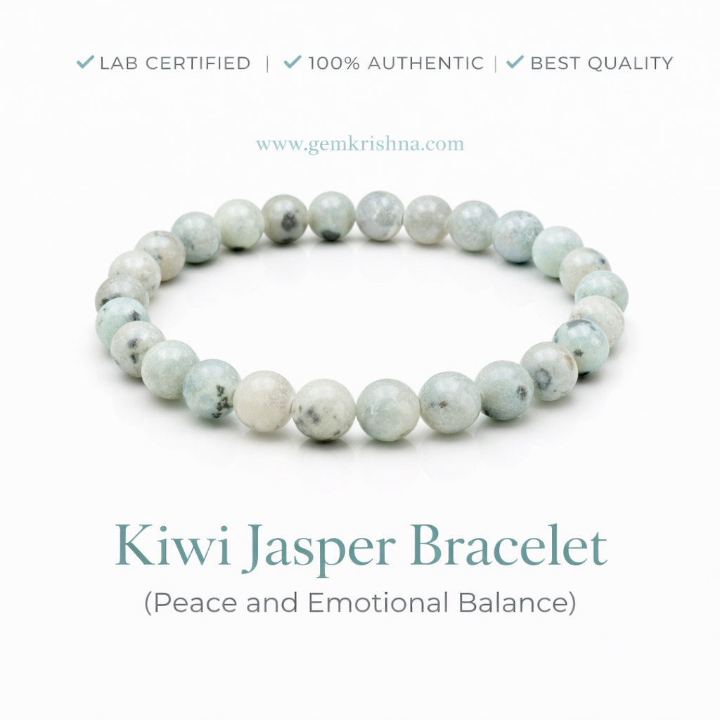 Kiwi Jasper Bracelet (Peace and Emotional Balance) premium GemKrishna product cover