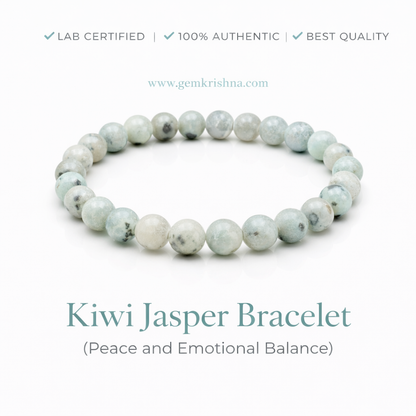 Kiwi Jasper Bracelet (Peace and Emotional Balance) premium GemKrishna product cover