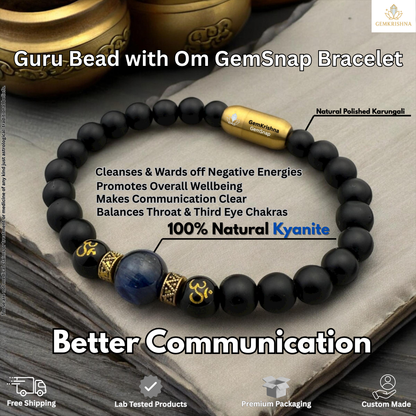 Guru Bead with OM GemSnap Bracelet