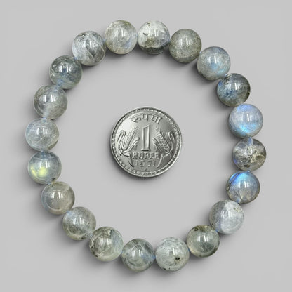 Labradorite Bracelet (Protection Intuition Crystal) - 10mm