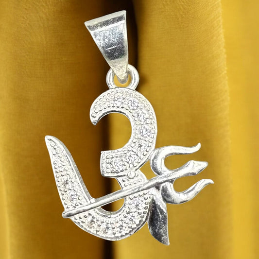 OM Trishul Sterling Silver Locket