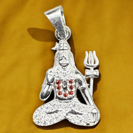 Shiv Ji Full Body Sterling Silver Locket