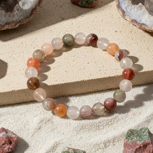 Lodolite Garden Quartz Bracelet | Spiritual Insight and Manifestation | Best Quality | 100% Natural - GemKrishna