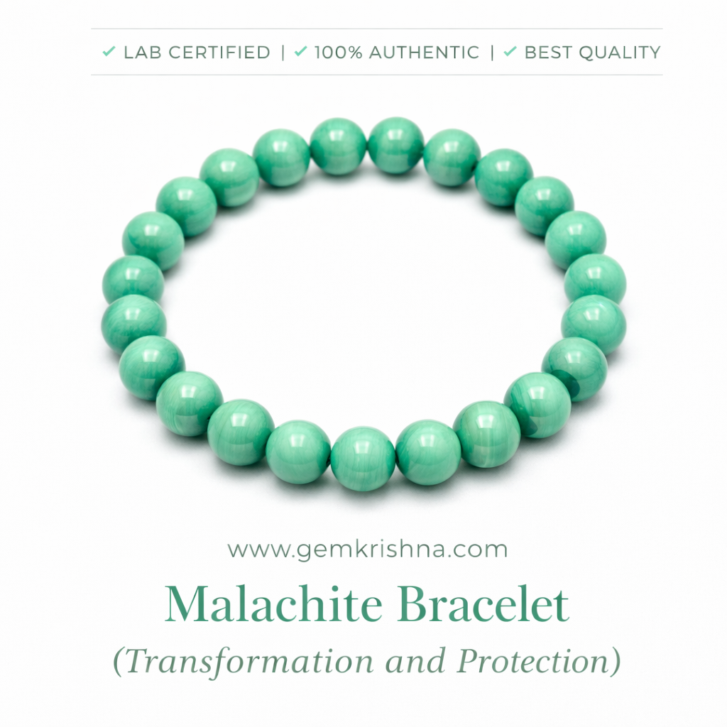 Malachite Bracelet (Transformation and Protection) premium GemKrishna product cover