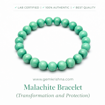 Malachite Bracelet (Transformation and Protection) premium GemKrishna product cover