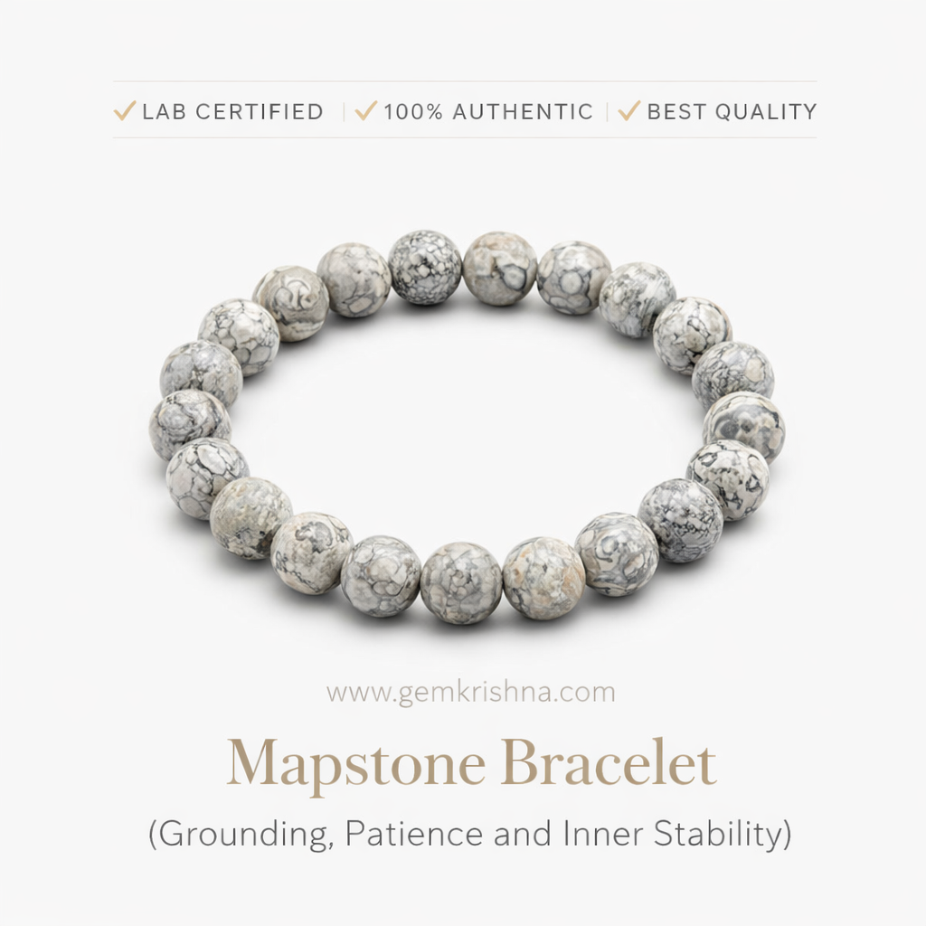 Mapstone Bracelet (Grounding, Patience and Inner Stability) premium GemKrishna product cover