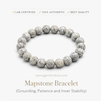 Mapstone Bracelet (Grounding, Patience and Inner Stability) premium GemKrishna product cover