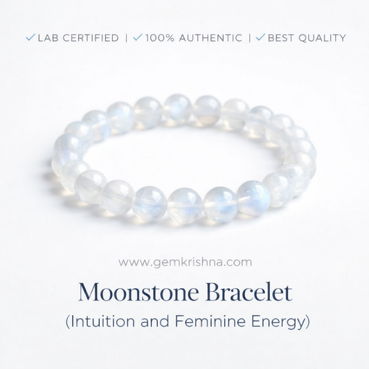 Moonstone Bracelet (Intuition and Feminine Energy) premium GemKrishna product cover