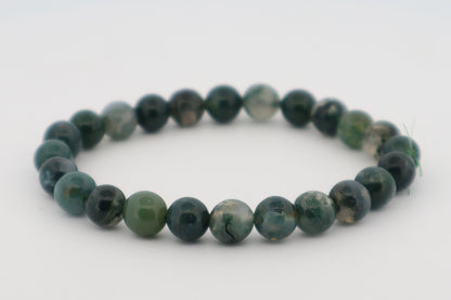 Moss Agate Bracelet – Growth, Grounding & Emotional Balance