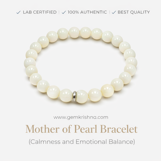 Mother of Pearl Bracelet (Calmness and Emotional Balance) premium GemKrishna product cover