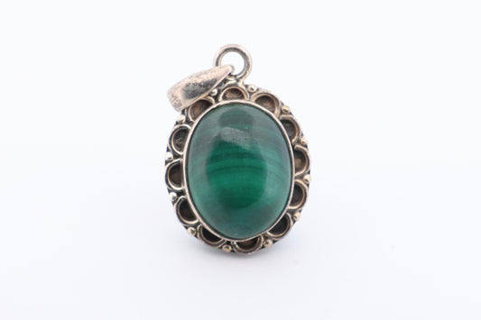 Natural Malachite Silver Lockets – For Transformation & Protection