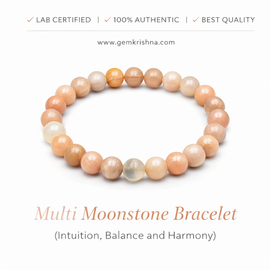 Multi Moonstone Bracelet (Intuition, Balance and Harmony) premium GemKrishna product cover