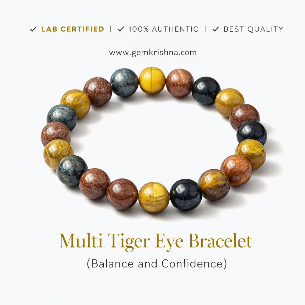 Multi Tiger Eye Bracelet (Balance and Confidence) premium GemKrishna product cover