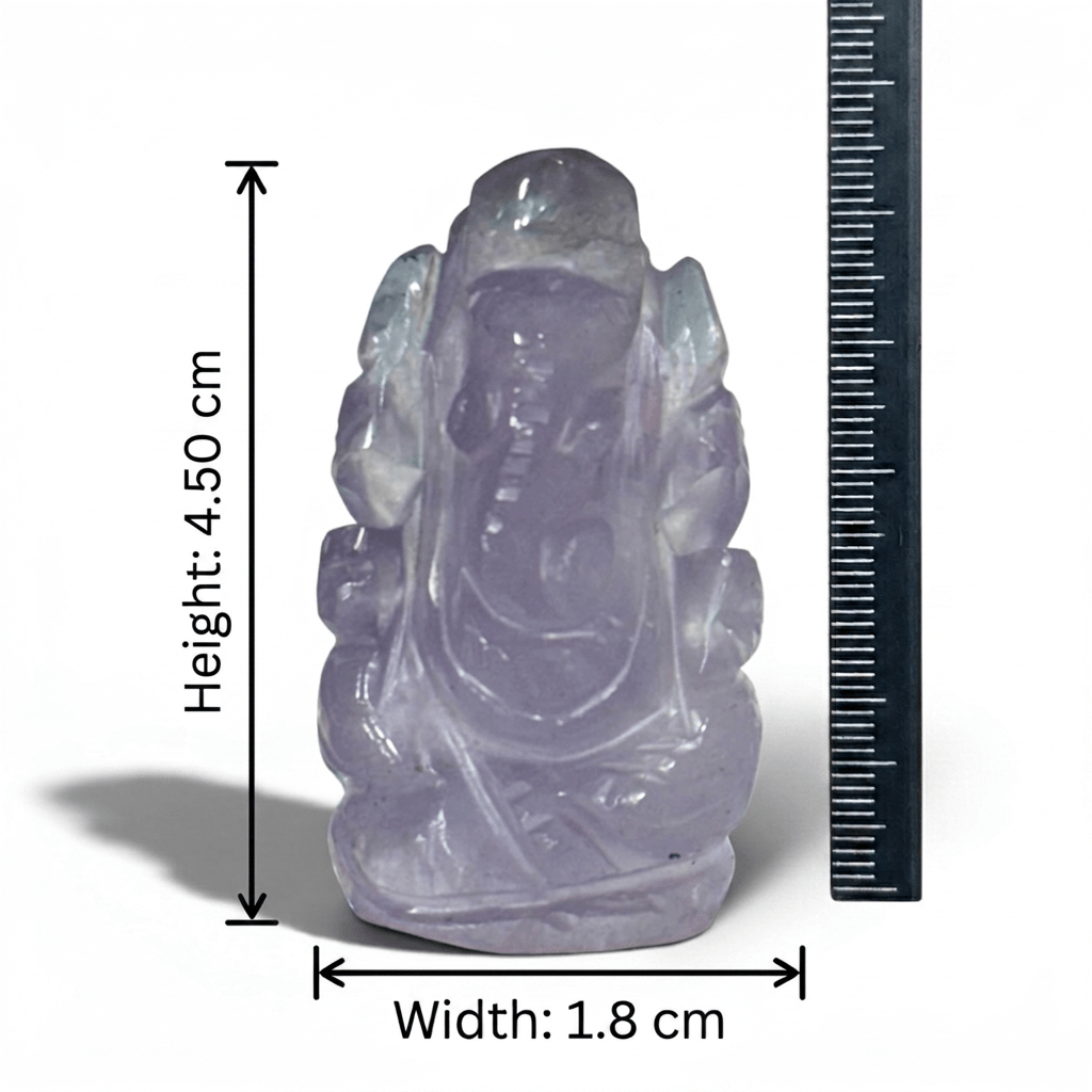 Natural Amethyst Ganesh Ji Carving Figure - GemKrishna