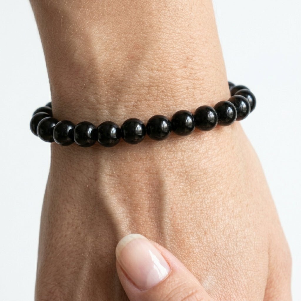 Natural Black Obsidian Bracelet | Protection and Grounding | Best Quality | 100% Natural - GemKrishna