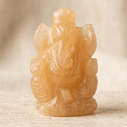 ganesh ji calcite carving