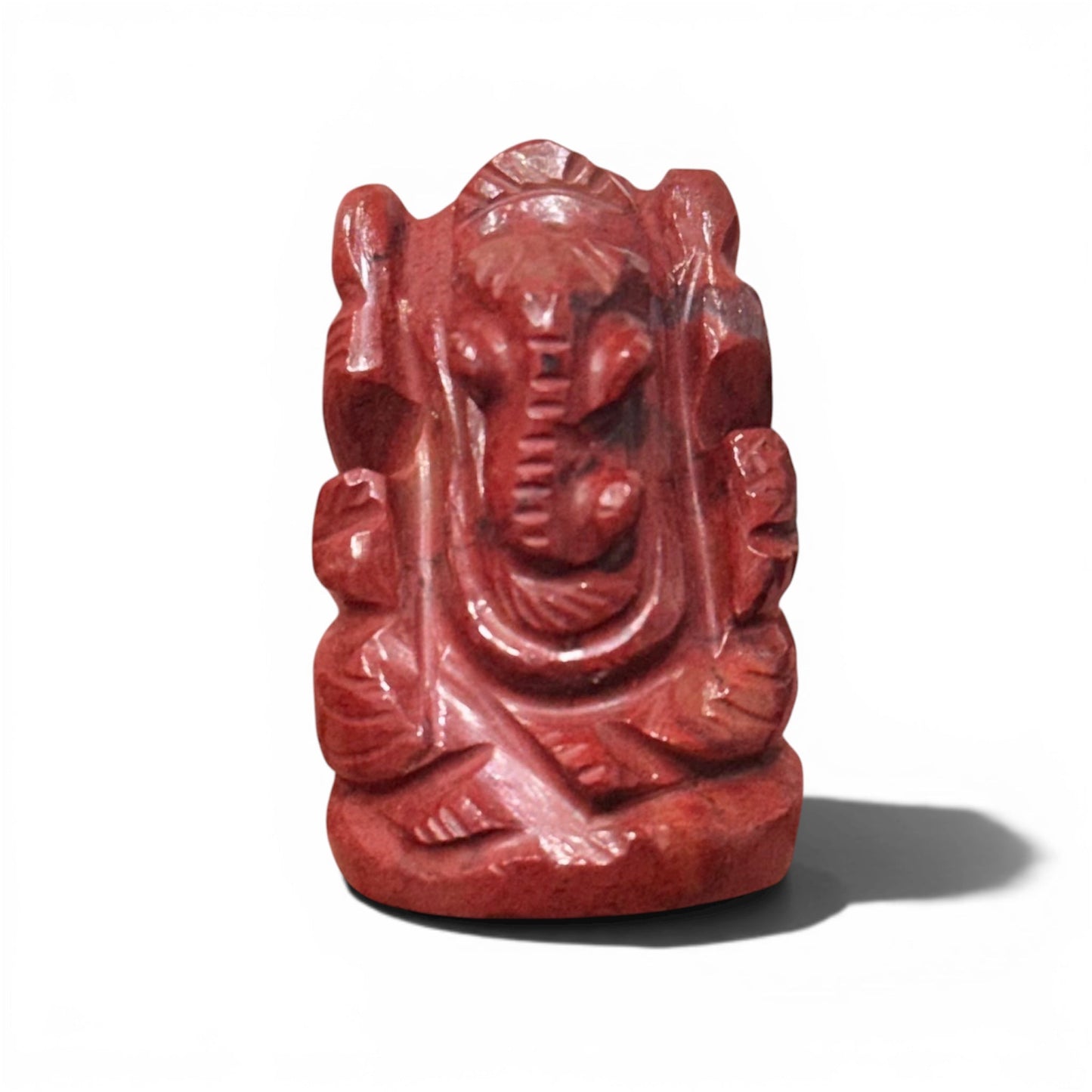 Natural Carnelian Ganesh Ji Carving Figure - GemKrishna