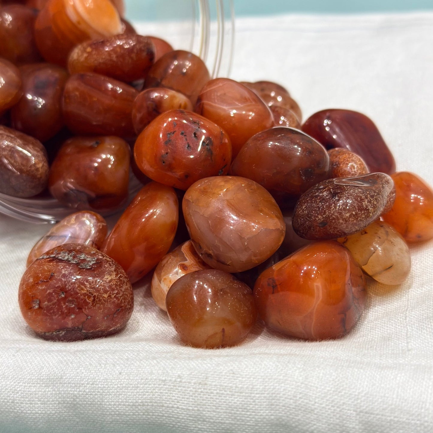 Natural Carnelian Tumble 100 grams to 1 kg - GemKrishna