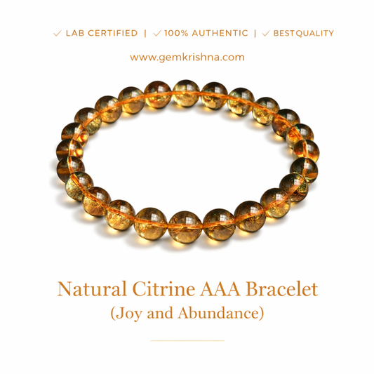 Natural Citrine AAA Bracelet (Joy and Abundance) premium GemKrishna product cover