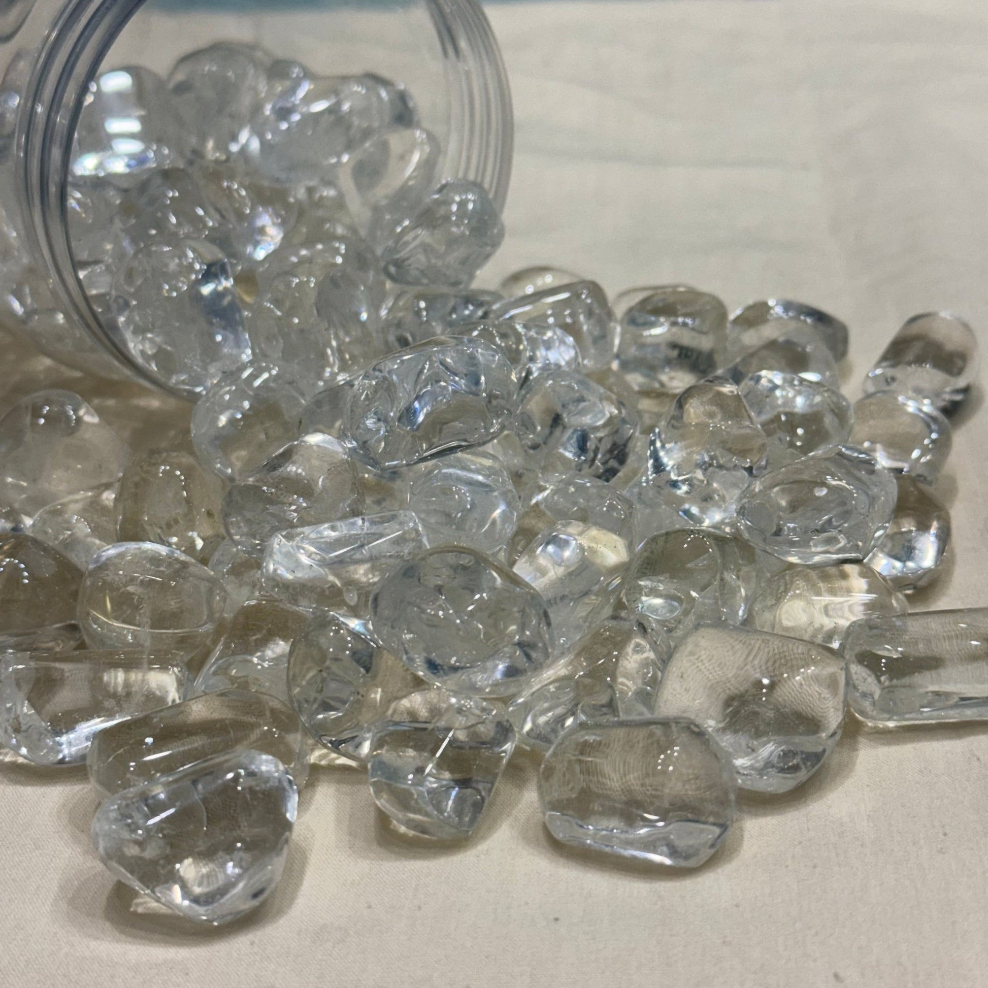Natural clear quartz tumble crystal polished healing stones for protection and positive energy