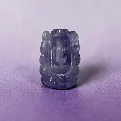 Natural Dark Amethyst Ganesh Ji Carving Figure - GemKrishna