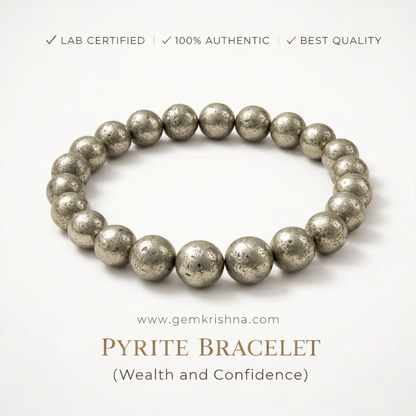 Pyrite Bracelet (Wealth and Confidence) premium GemKrishna product cover