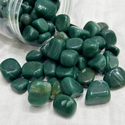 Natural Green Jade Tumble (Emotional balance and prosperity)cv - GemKrishna