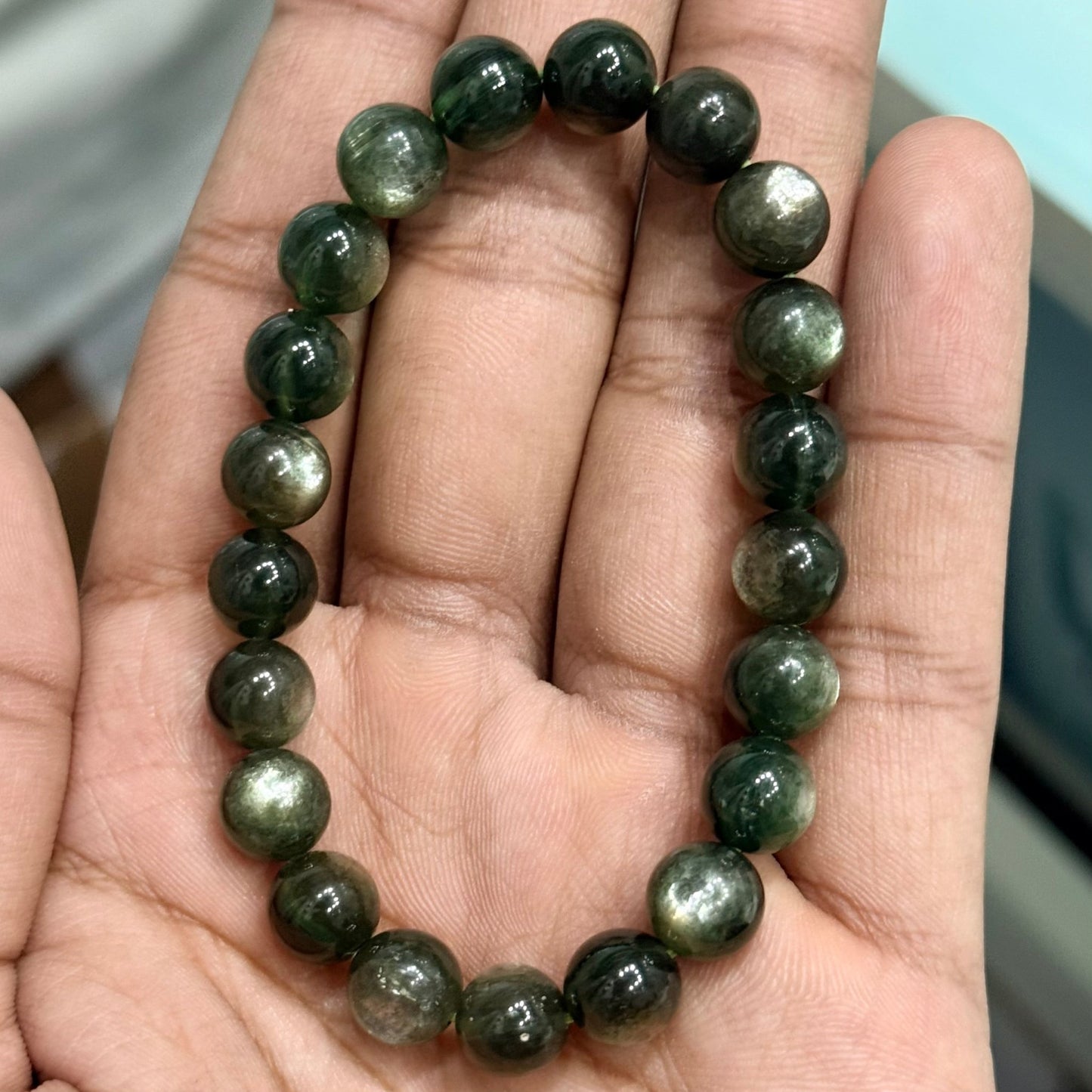 Natural Green Lepidolite AAA quality 8/10/12 mm Lab Tested - GemKrishna