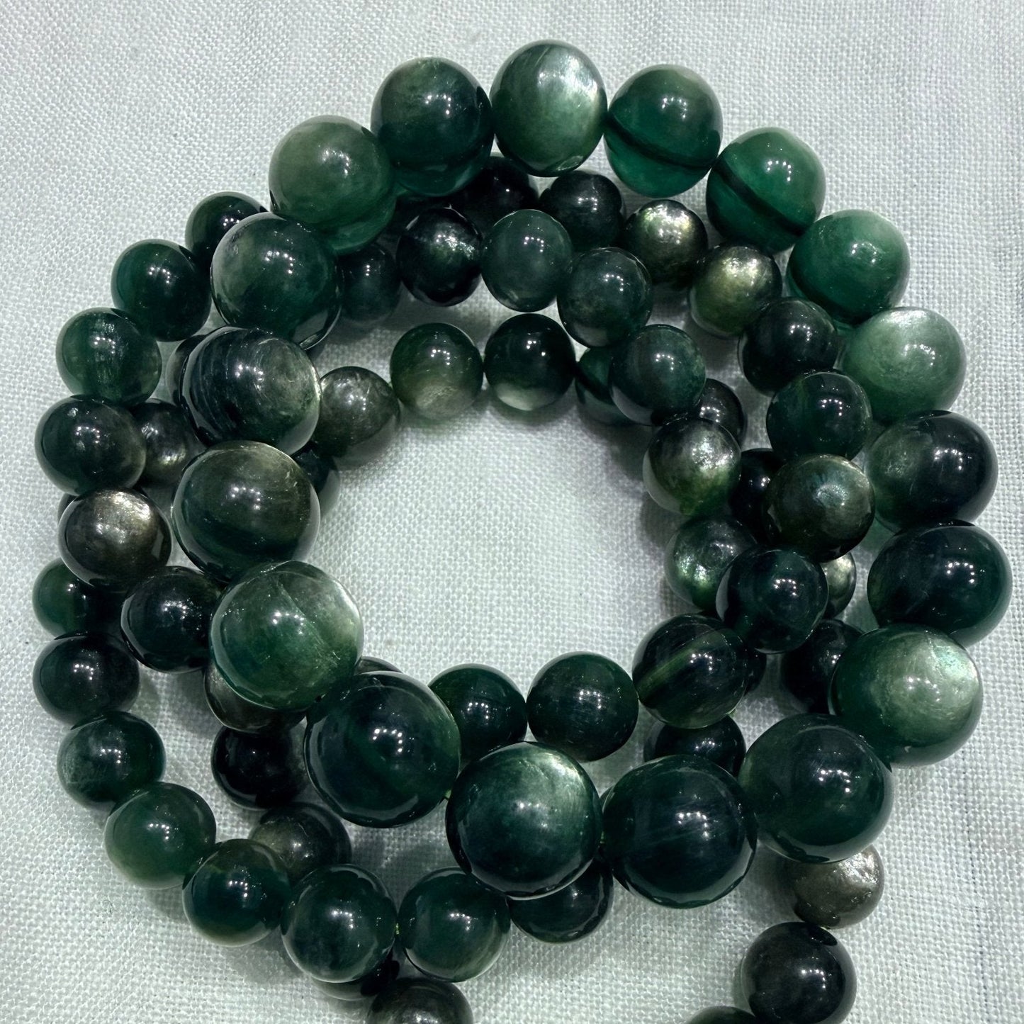 Natural Green Lepidolite AAA quality 8/10/12 mm Lab Tested - GemKrishna
