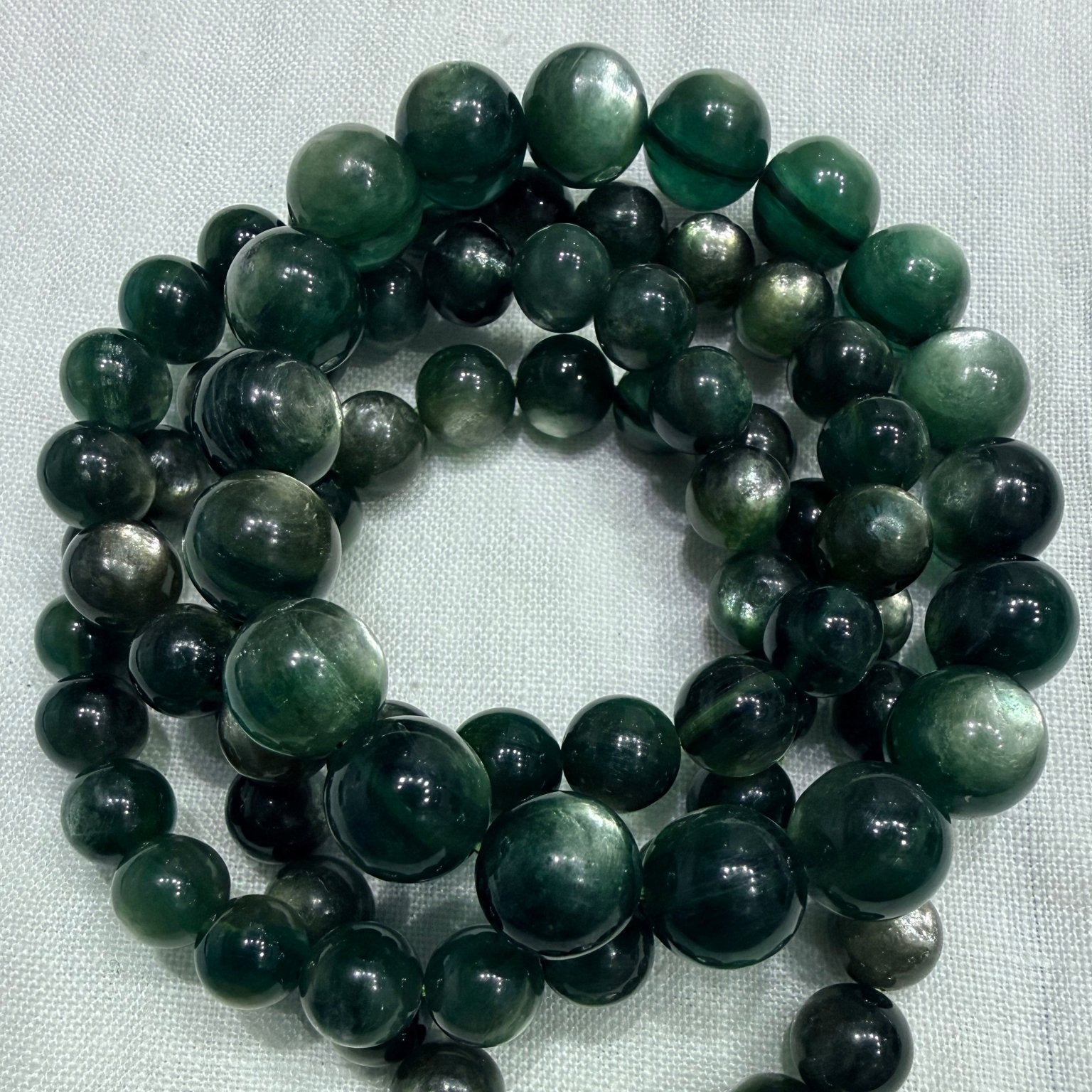 Natural Green Lepidolite AAA quality 8/10/12 mm Lab Tested - GemKrishna