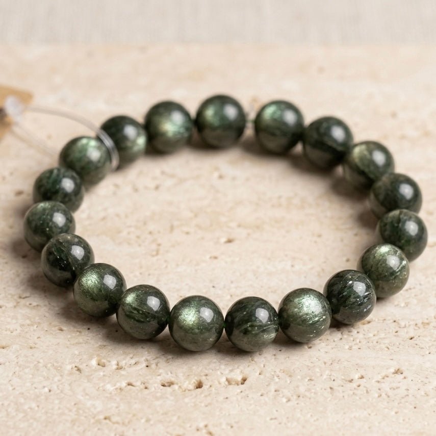 Natural Green Lepidolite AAA quality 8/10/12 mm Lab Tested - GemKrishna