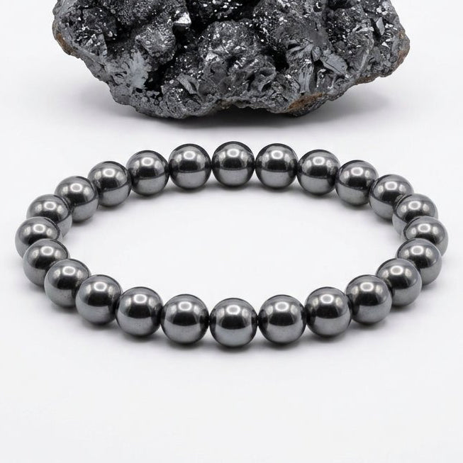 Natural Hematite Bracelet | Strength and Grounding | Best Quality | 100% Natural - GemKrishna