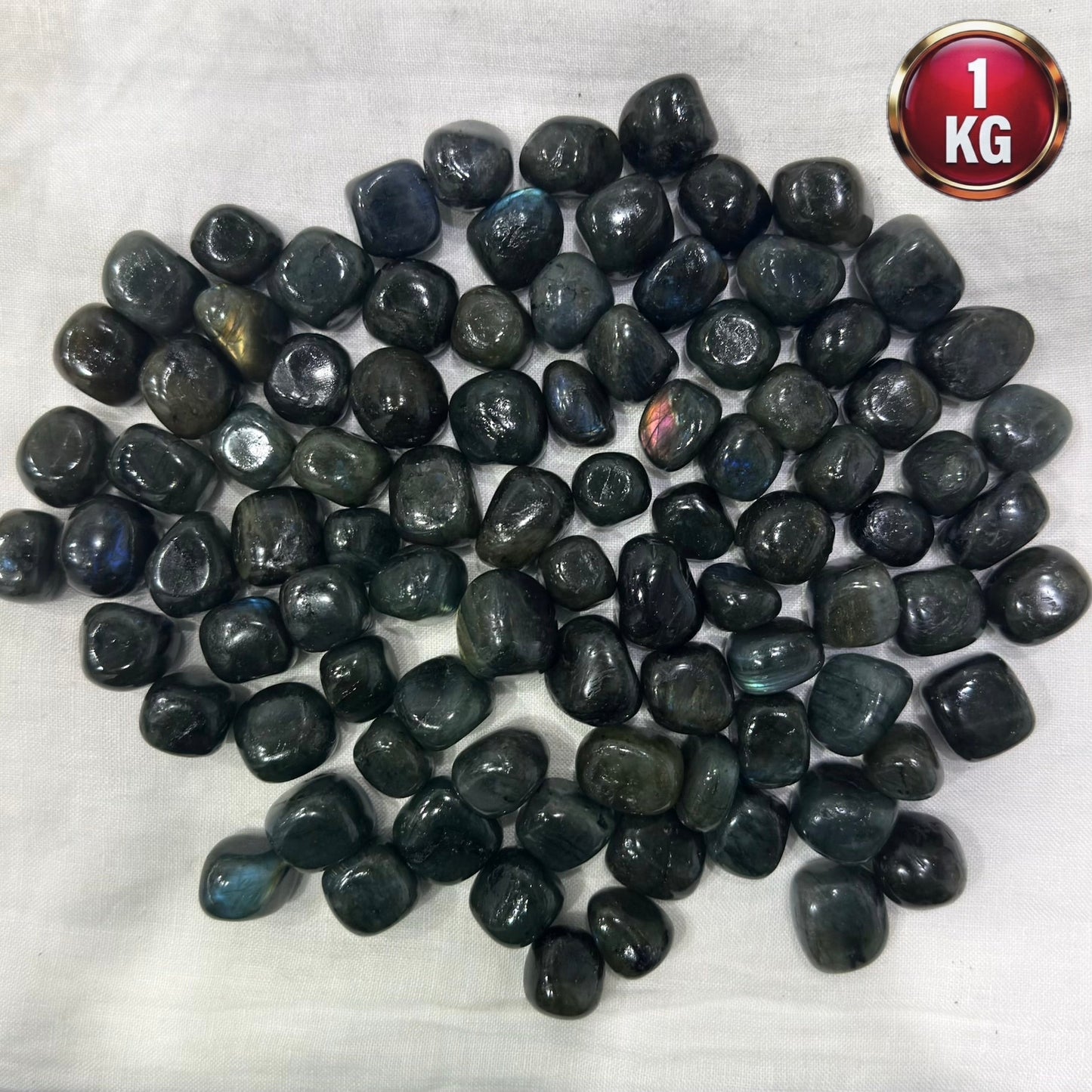 Natural Labradorite Tumble 100 grams to 1 kg - GemKrishna