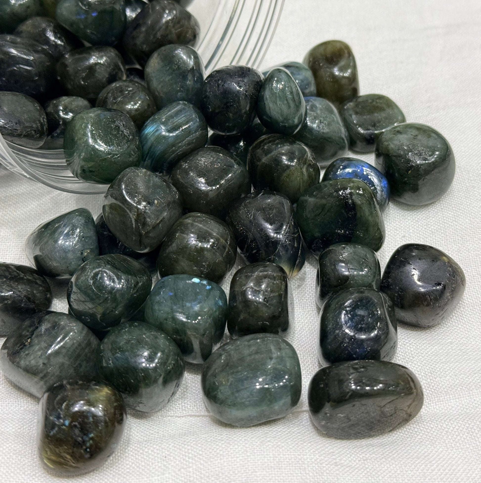 Natural Labradorite Tumble 100 grams to 1 kg - GemKrishna