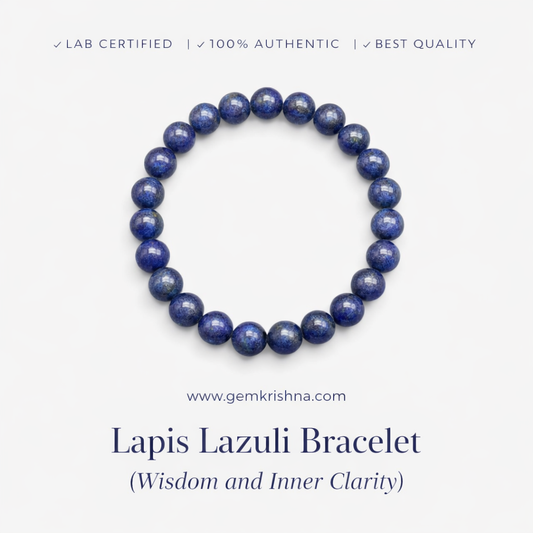 Lapis Lazuli Bracelet (Wisdom and Inner Clarity) premium GemKrishna product cover